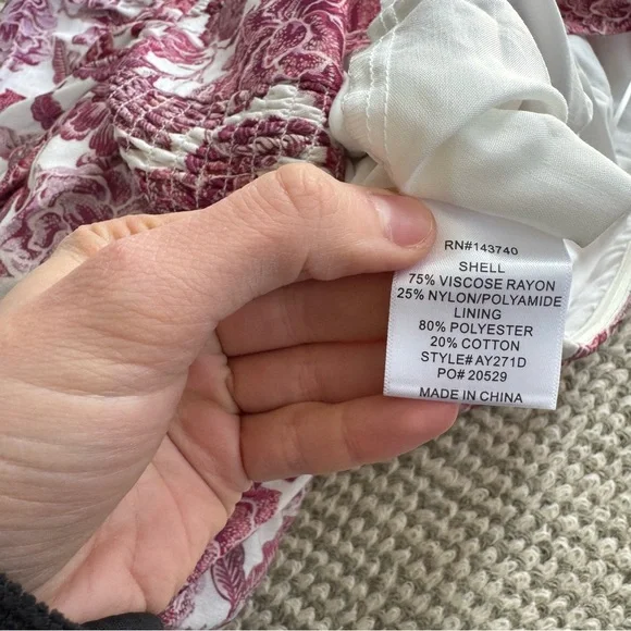 Tuckernuck Hyacinth House Rosewood Floral Roxanne Midi Dress - Picture 11 of 11